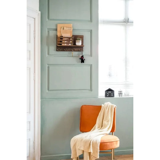 Elite Home® Nástenný rustikálny drevený držiak na kľúče a dokumenty