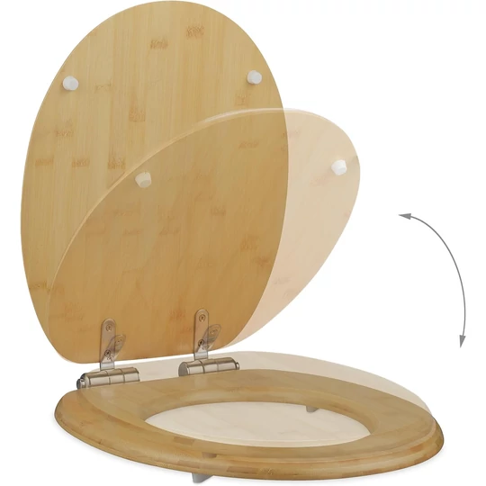 WC sedadlo Elite Home® MDF s funkciou proti kondenzácii, pomaly sa zatvárajúci poklop, kovové pánty, efekt prírodného dreva