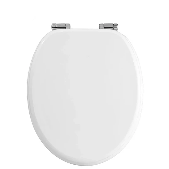 WC sedadlo Elite Home® MDF s funkciou proti kondenzácii, pomaly sa zatvárajúci poklop, kovové pánty, biele