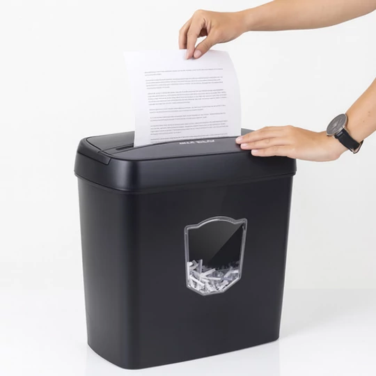Automatický skartovač dokumentov, 12-litrový koš, v súlade s GDPR, čierny