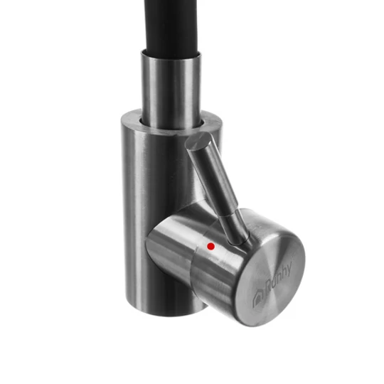 Flexibilný stojací kuchynský batériový kohútik s 360° flexibilnou silikónovou hadicou, nastaviteľnou výškou výtoku, INOX batériou a perlátorom