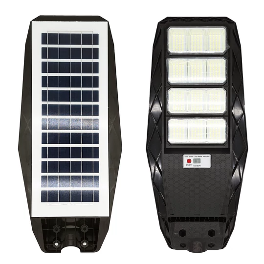 Solárne napájanie, senzor pohybu, diaľkové ovládanie, pouličné osvetlenie, 800 W, ploché