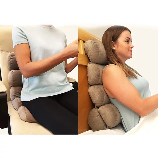 Ergonomický vankúš, podpora chrbta a krku, 8 polôh, 100 % hypoalergénny, biely