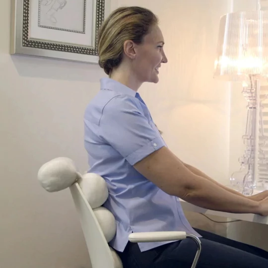 Ergonomický vankúš, podpora chrbta a krku, 8 polôh, 100 % hypoalergénny, biely