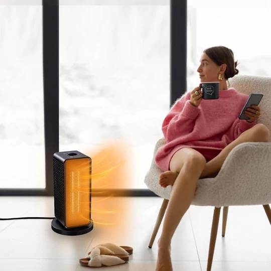 Stolný sálavý ohrievač, ventilátor s oscilačnou funkciou, 1200 W