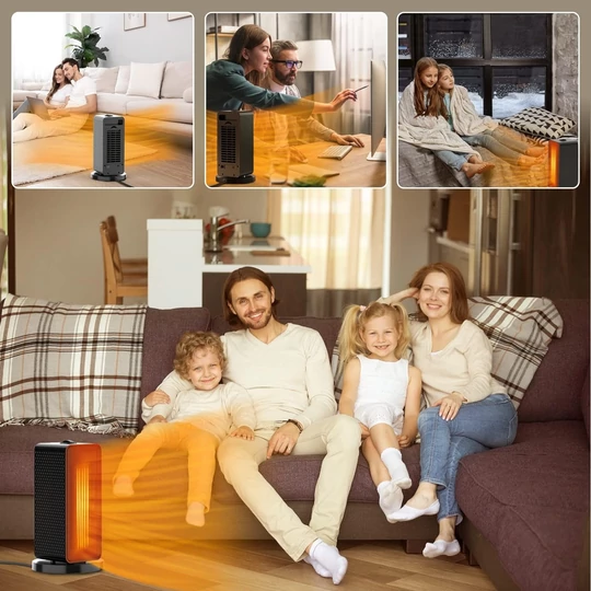 Stolný sálavý ohrievač, ventilátor s oscilačnou funkciou, 1200 W