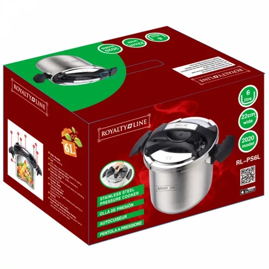 Nerezová odpadková nádoba Royalty Line, 6 litrov, šírka 22 cm, RL-PS6L