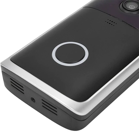 Inteligentný zvonček WiFi so zabudovanou kamerou, bezdrôtový, čierno-strieborný