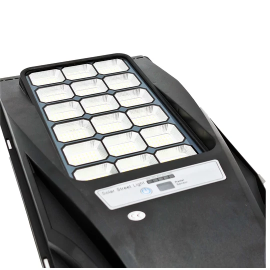 Extra jasné LED solárne pouličné osvetlenie s diaľkovým ovládaním, snímač pohybu, 600 W, 18 panelov