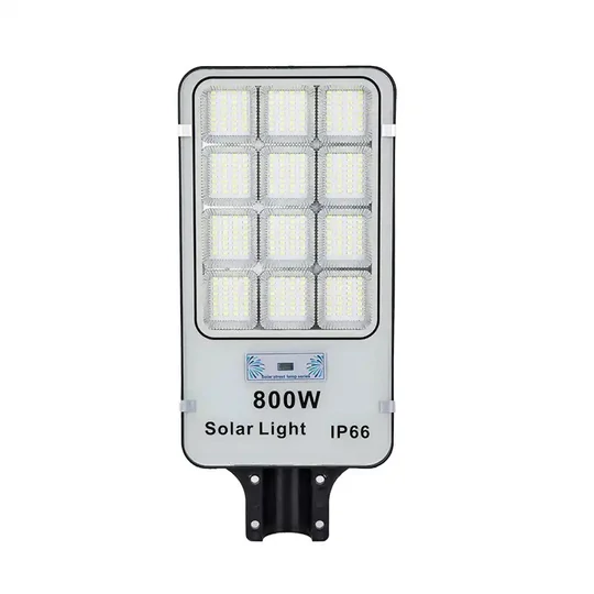 Solárne LED osvetlenie ulíc a dvorov s krytím IP66, snímač pohybu + diaľkové ovládanie - 800W