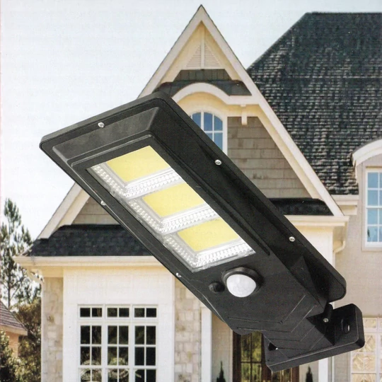 Solárne LED svetlo so snímačom pohybu, montáž na stenu, 180 W