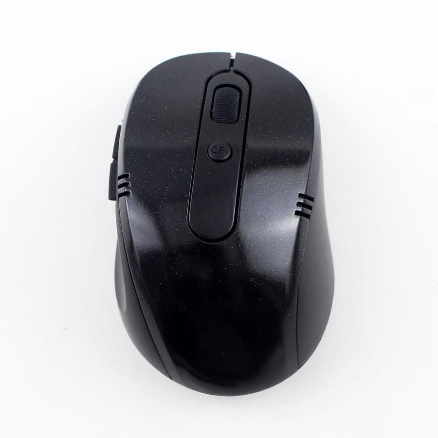 Bezdrôtová optická myš s adaptérom USB, 1200 dpi, čierna