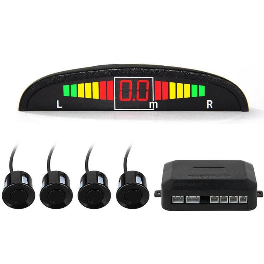 Univerzálny ultrazvukový parkovací radar, sada parkovacích senzorov, čierna