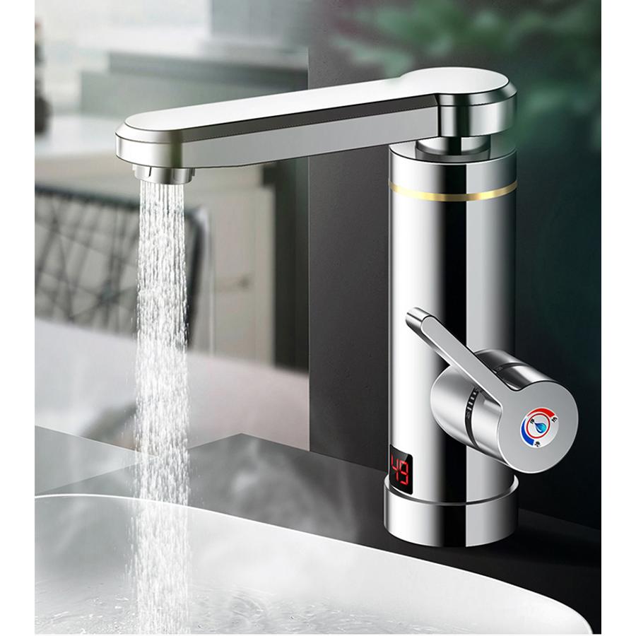 Prietokový ohrievač vody Inox s displejom, spodný výstup 3000 W