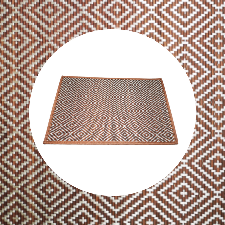 Bambusová podložka, 31 x 44 cm, kosoštvorcový vzor, 6 kusov