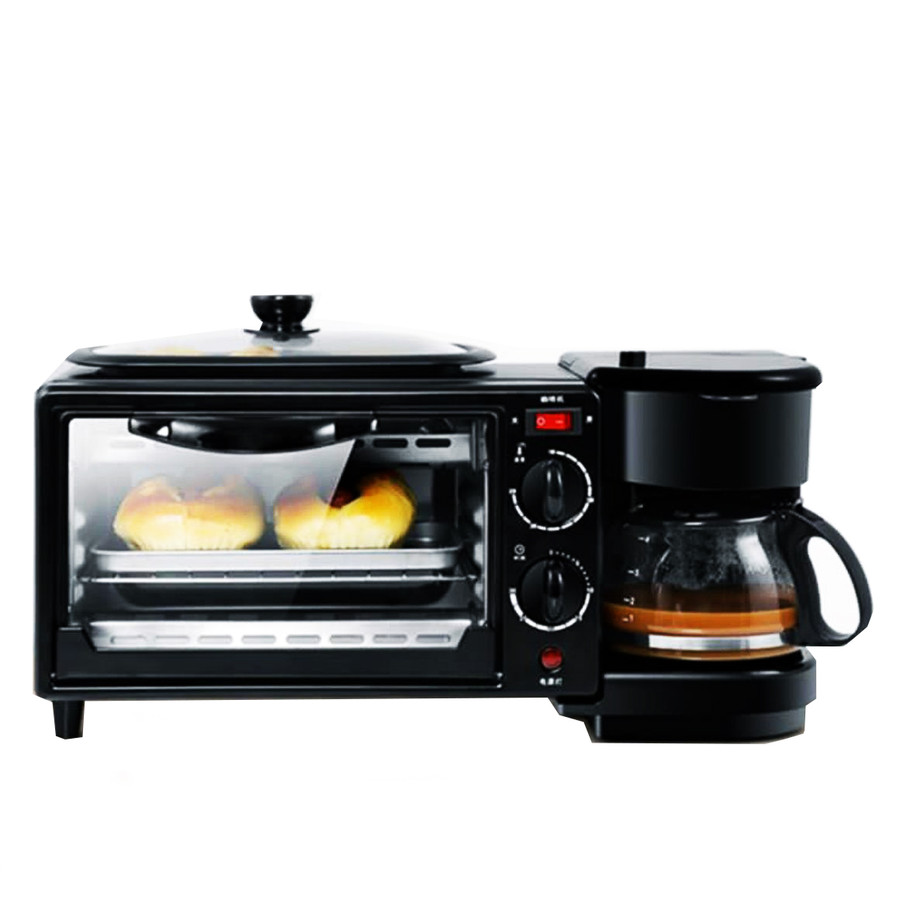 elektrická raňajková stanica 3v1, rúra + kávovar + hriankovač, 600 W