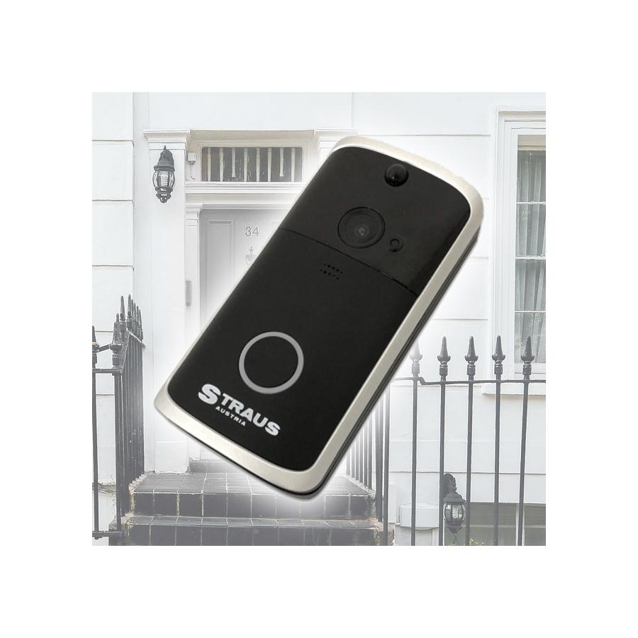 Bezdrôtový zvonček WiFi so zabudovanou kamerou Straus, video zvonček