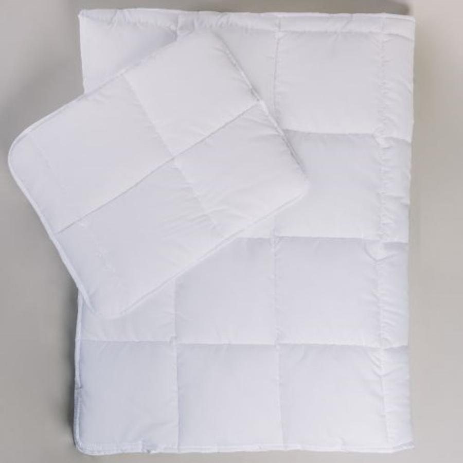 NATURTEX Família detská súprava prikrývky a vankúša, v taške, 38x48, 90x130 cm, biela