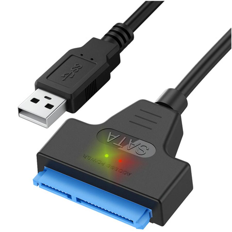 Adaptér SATA-USB pre pevné disky (SSD, HDD) a externé disky, adaptér 3.0 Plug & Play, rýchly prenos dát, 33,5 cm